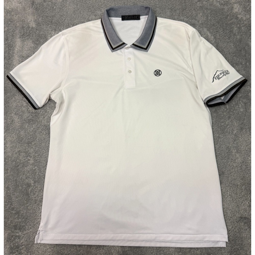 G/Fore Golf Polo Mens M White Firerock Country Club Performance Stretch